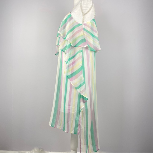 NWT BCBGeneration Stripe Ruffle Dress - Picture 2 of 6